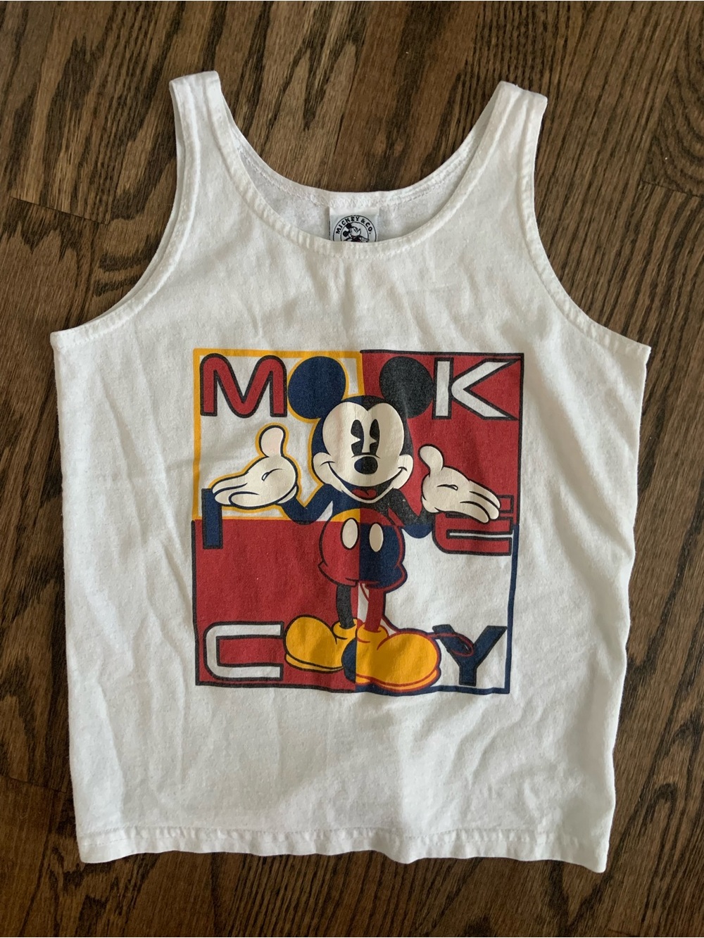 Disney Kids White Mickey Mouse Tank Top